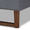 Baxton Studio Liliya Dark Grey Upholstered Walnut Finished Full Size Platform Bed 156-9413 - alternate 9